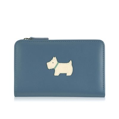 Medium blue leather 'Heritage Dog' purse